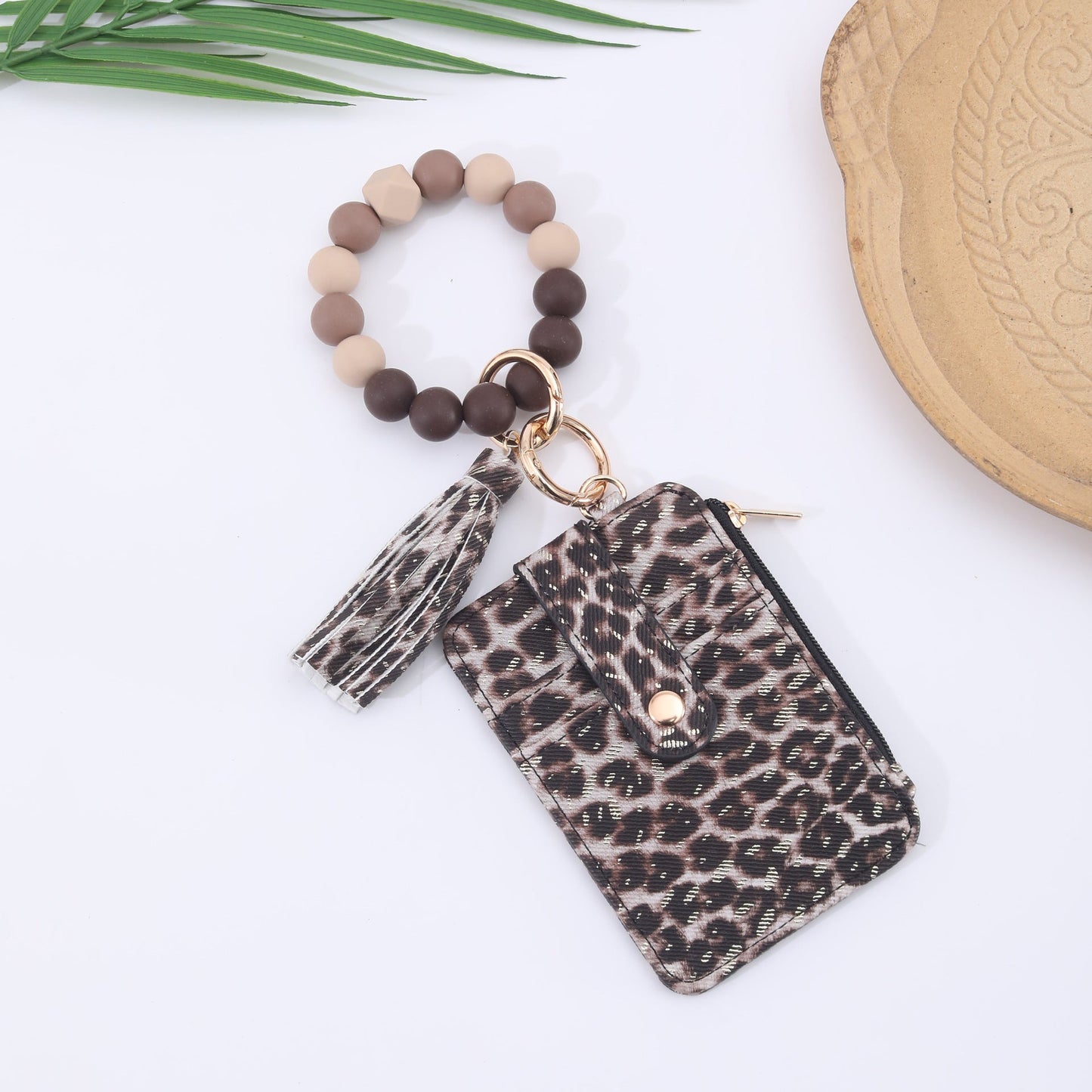 Silicone Bead Bracelet Weaving Pattern Card Holder Coin Purse