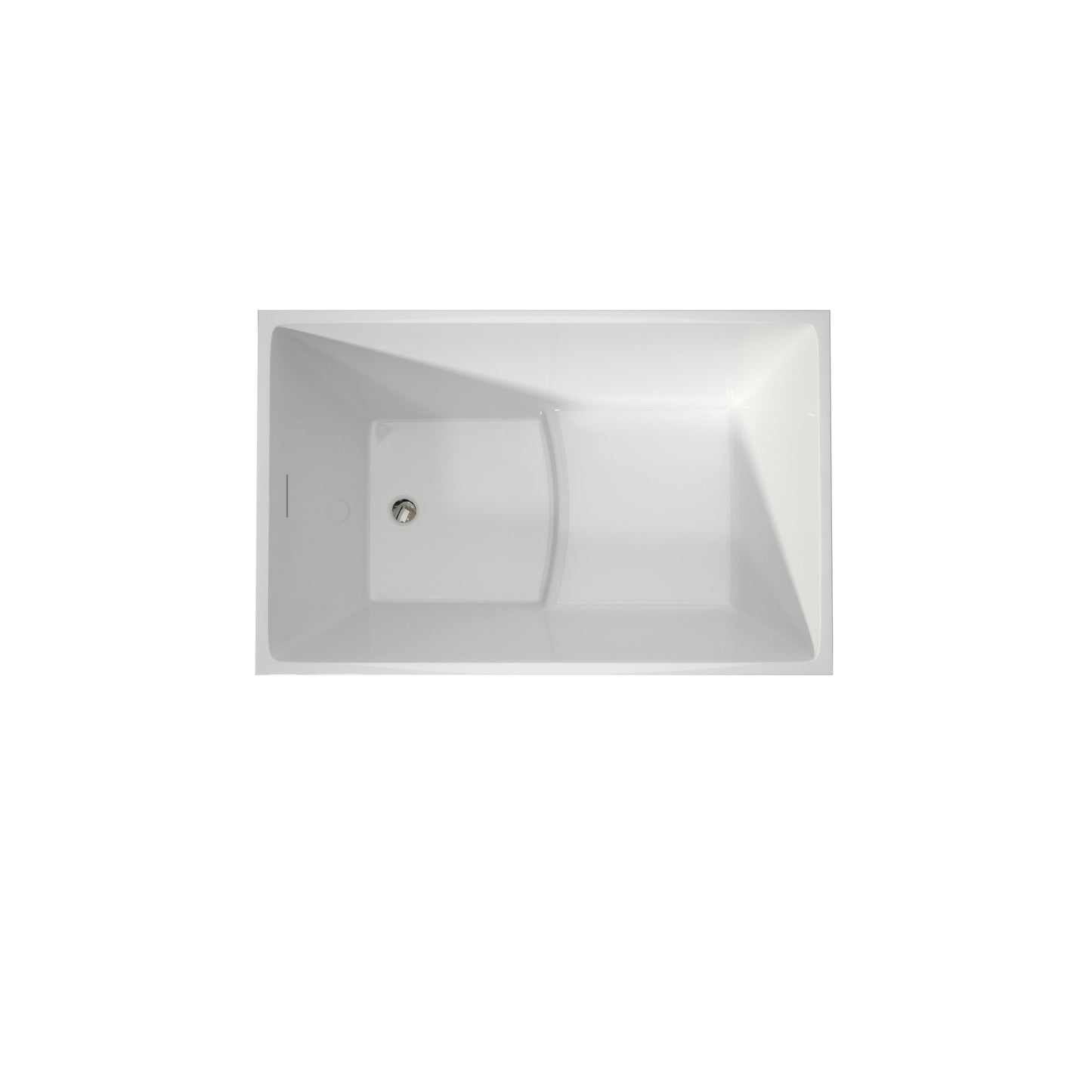 43" Acrylic Freestanding Bath Tub Modern Soaker Tub