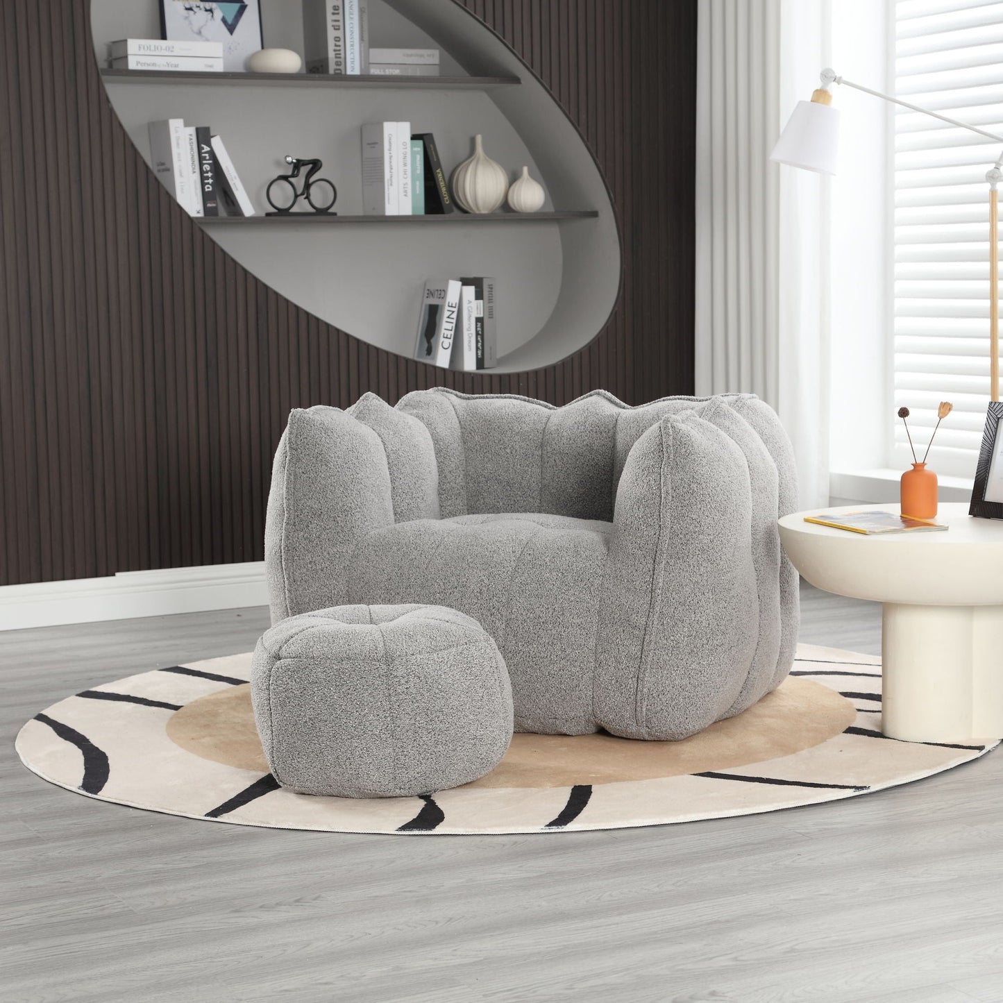 Soft Bean Bag Chair With High Resilient Foam
