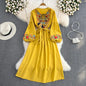 Bohemian Embroidery Fringe Tie-Waist Dress – Relaxed A-Line Maxi, Beach Vacation Flowing Gown