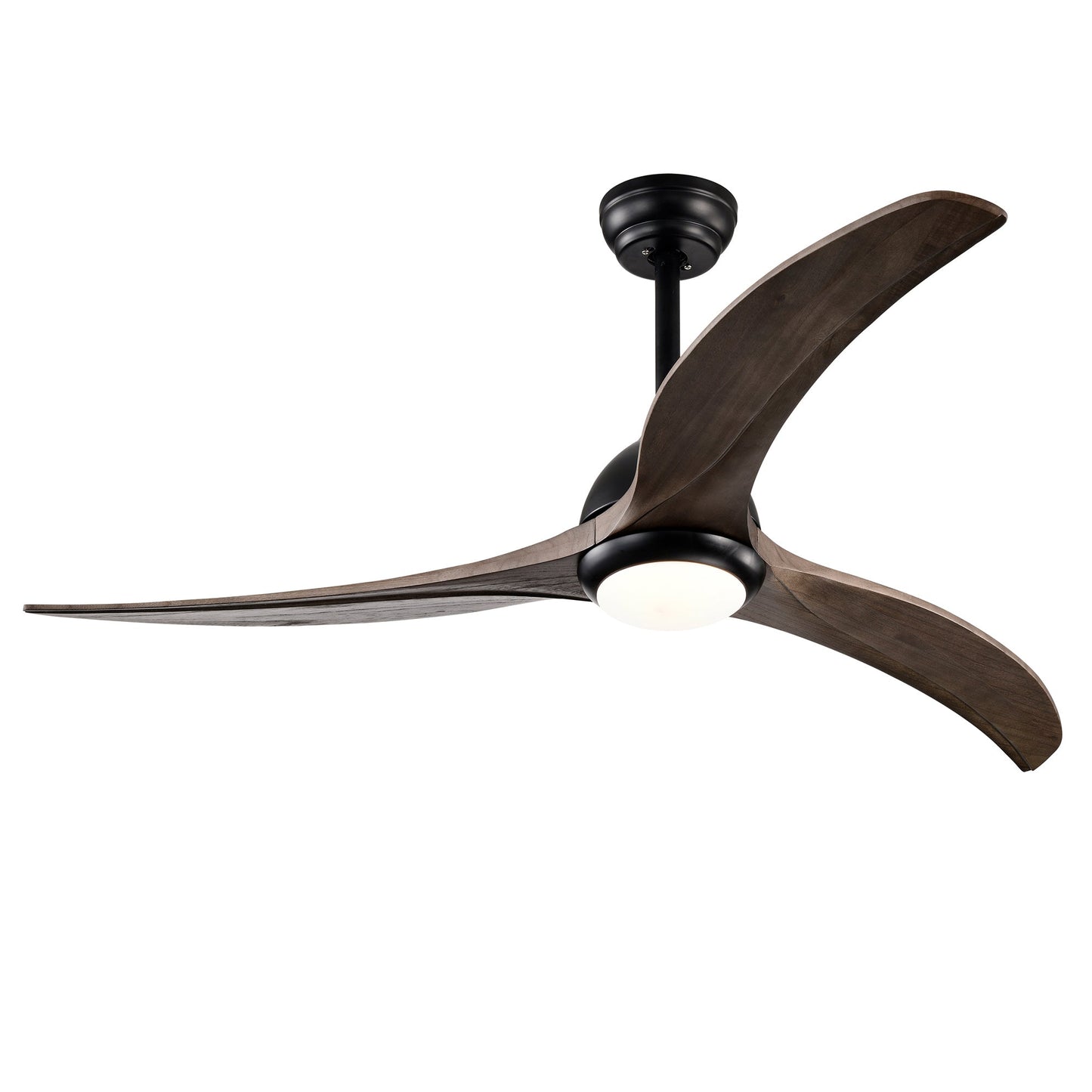 52" Solid Wood Blades Ceiling Fan with Light and Remote Control