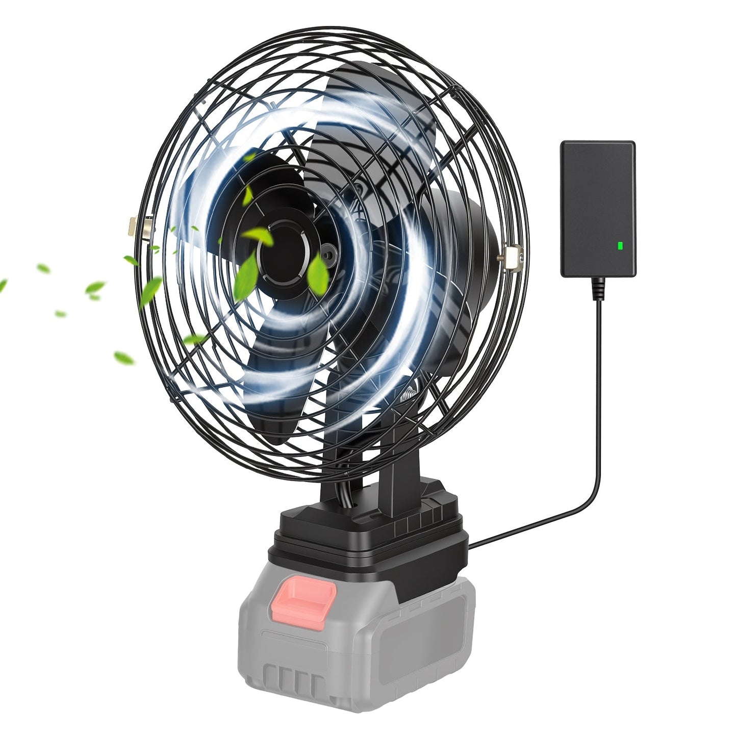 Portable Jobsite Fan 9" Compatible with Makita 21V Battery