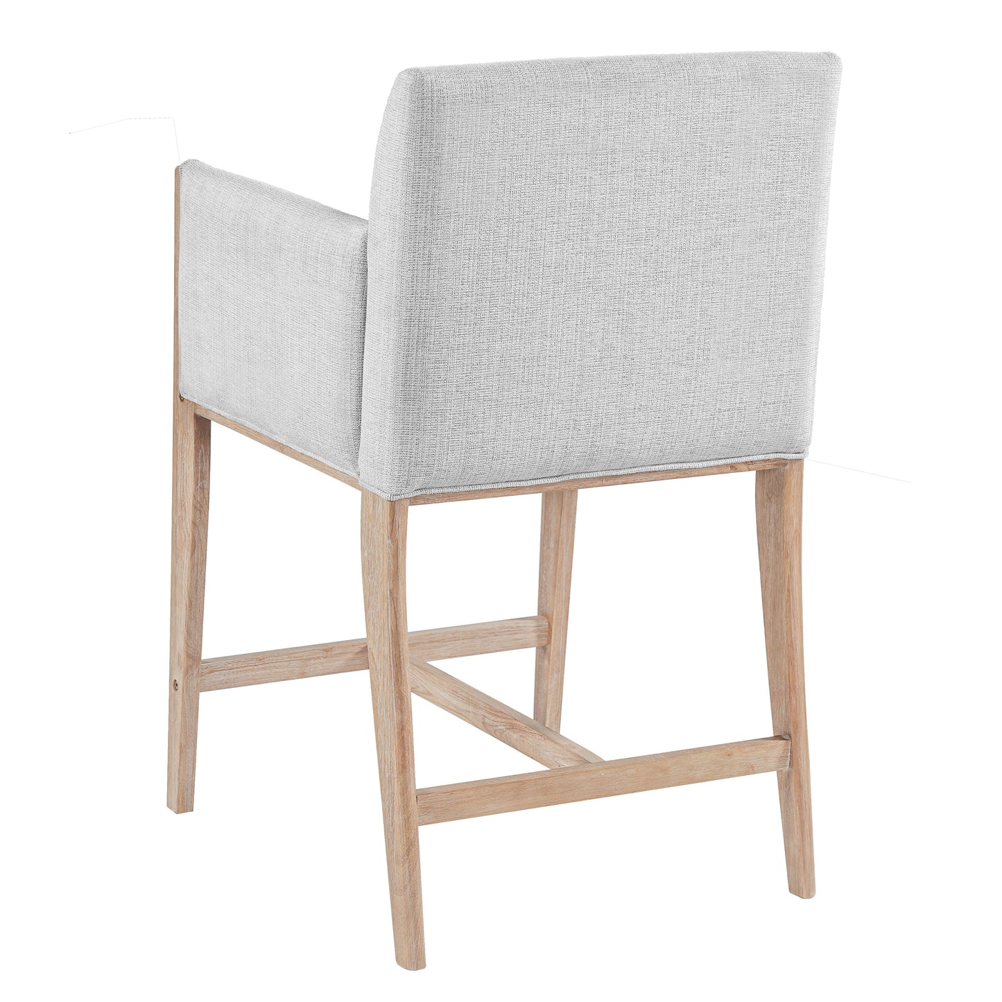 24'' Seat Height Upholstered Counter Stools with Arms - Set of 2