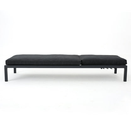 Modern Chaise Lounge With Water Resistant Fabric Cushions