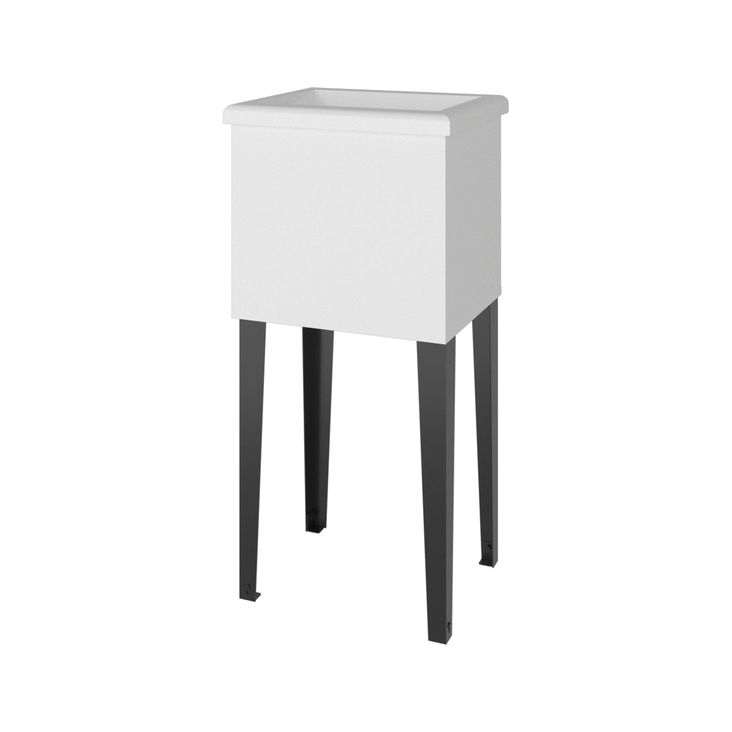 Katy Compact Utility Sink with Metal Legs for Laundry Room