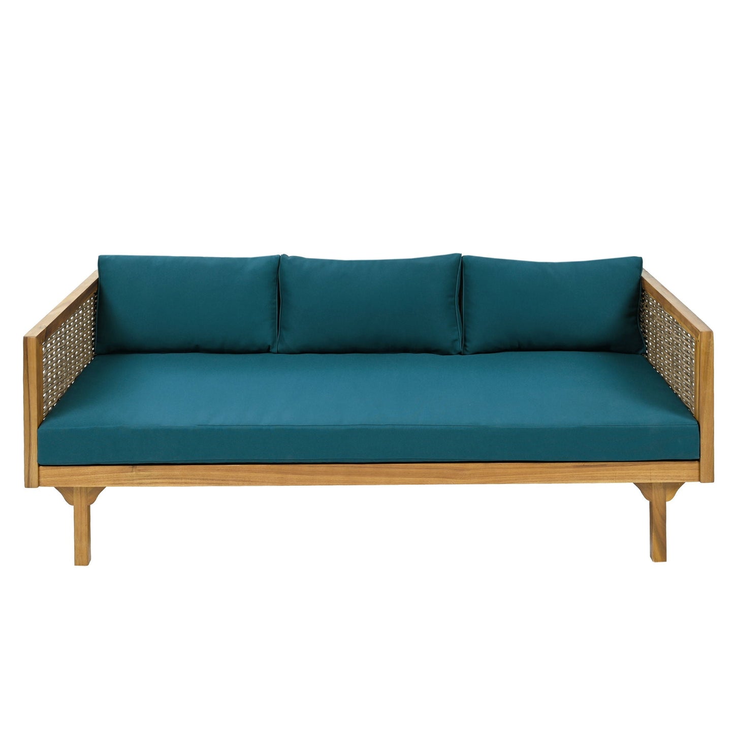 Claremont 3 Seater Daybed Teak Acacia Wood Water Resistant Cushions