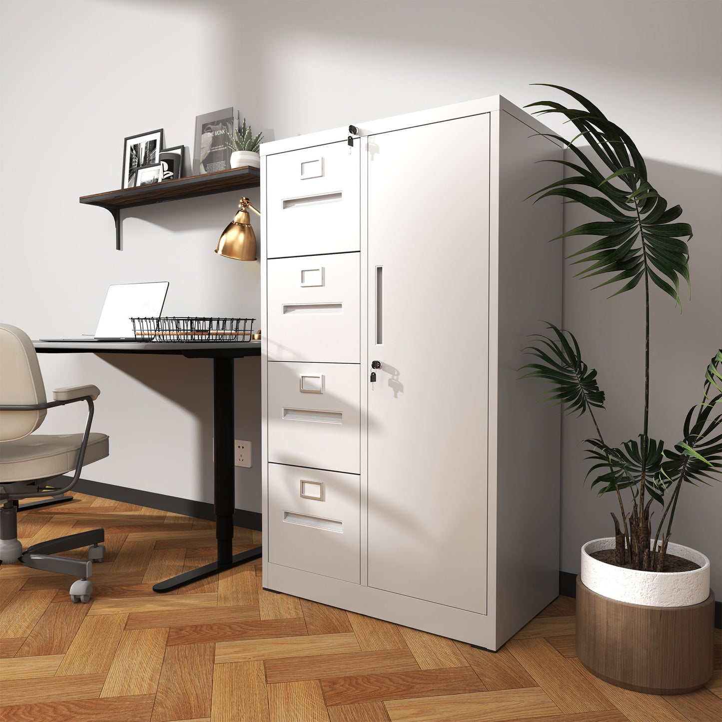 Storage Vertical Filing Cabinet With Lock