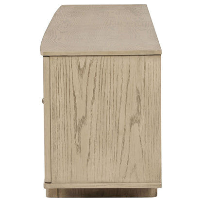 Kailani 79-inch 4-door Cane TV Stand Media Console Beige Oak