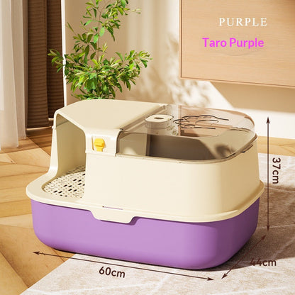 Enclosed Splash-Proof Cat Litter Box