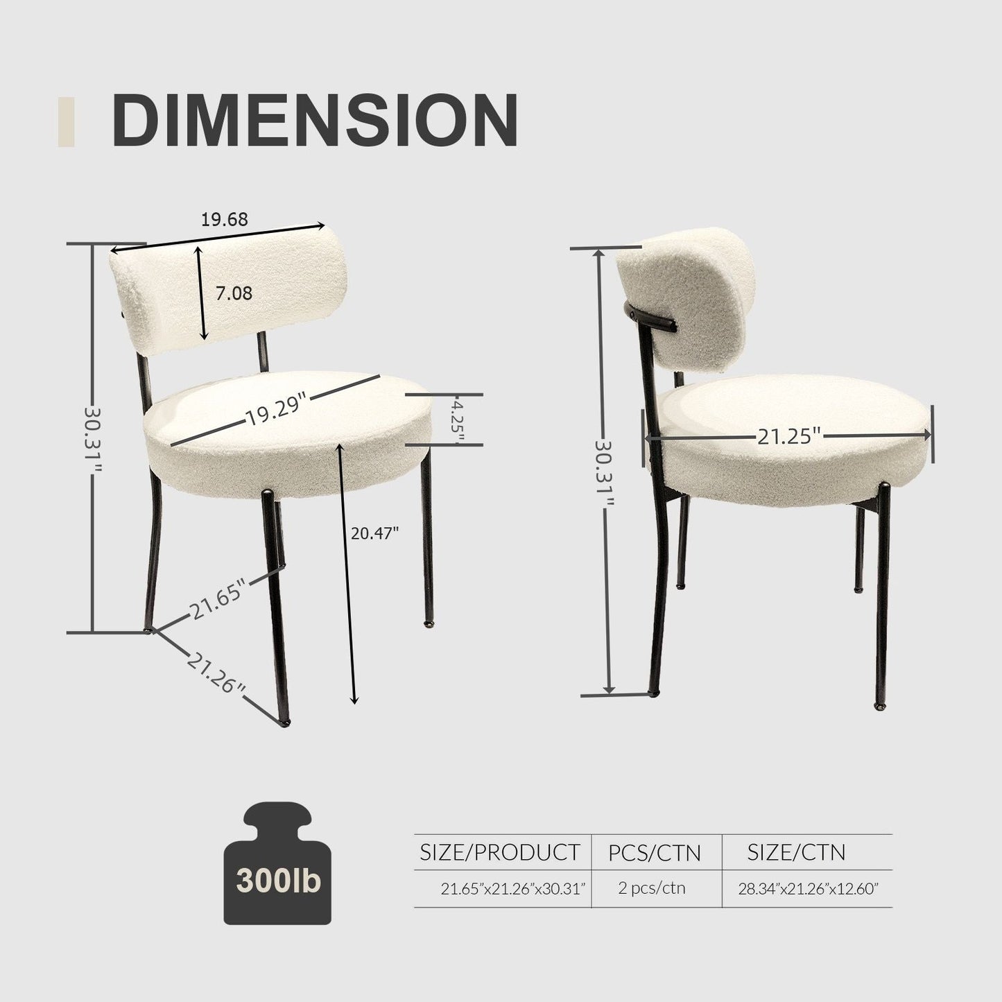 Extendable Dining Table Set With Curved Backrest Upholstered Chairs