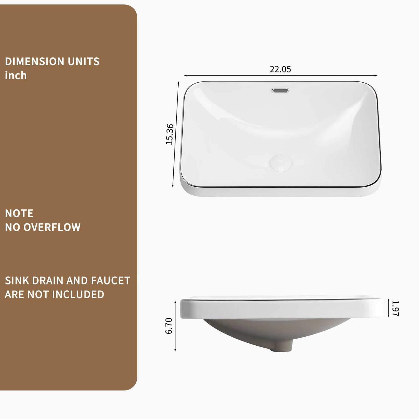 Undermount Bathroom Sink, Vessel Basin For Vanity Countertop - Milk White / Black