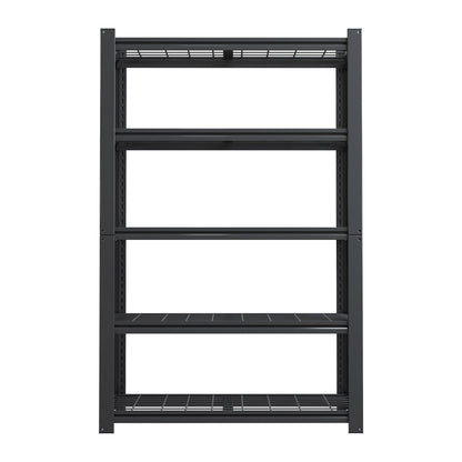 Heavy Duty 5 Tier Adjustable Metal Mesh Storage Rack With 2000 Lbs Capacity - Brushed Nickel