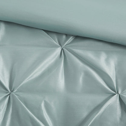 7 Piece Tufted Comforter Set Seafoam King