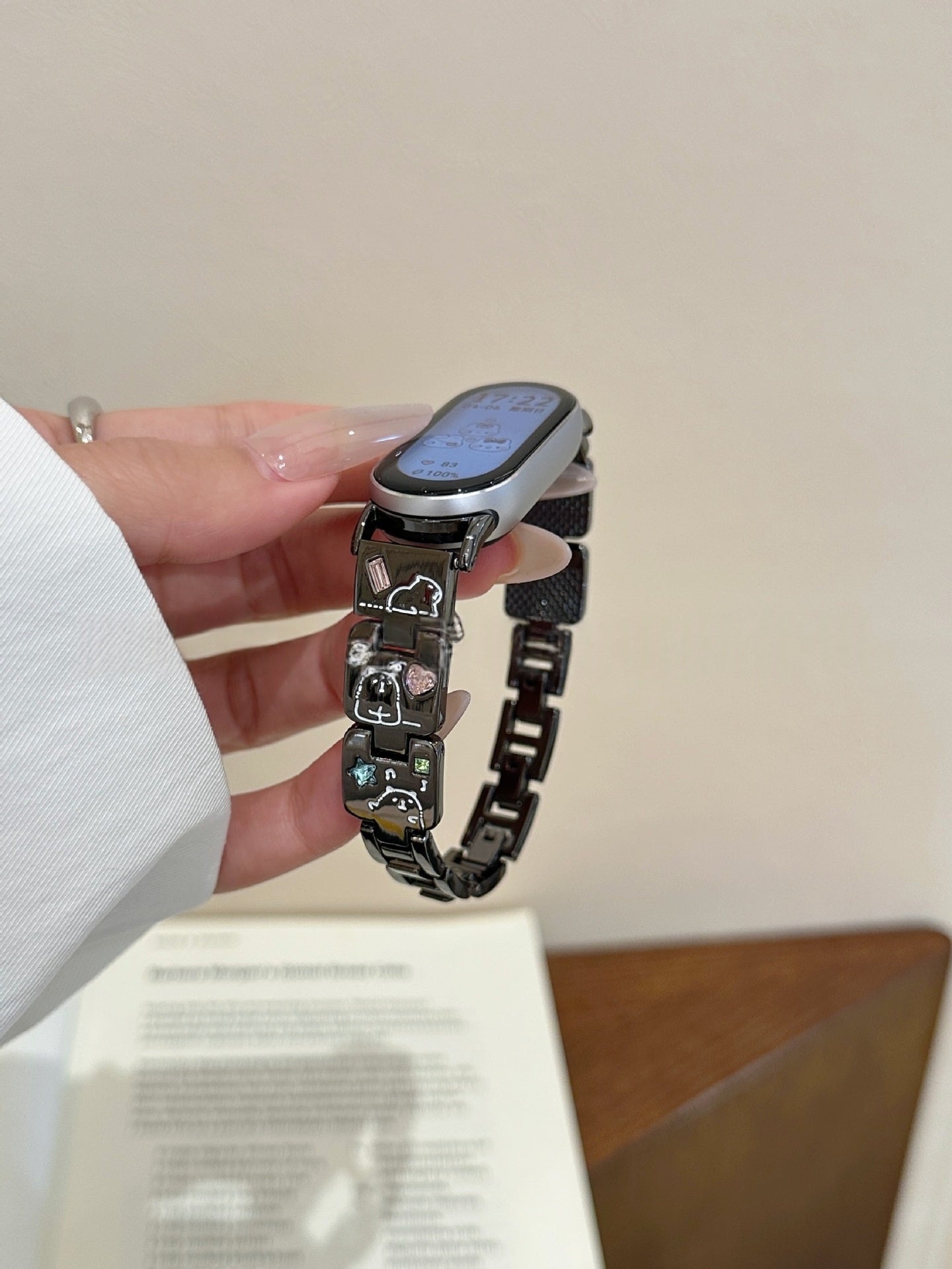 Capybara Themed Colored-diamond Metal Watch Bracelet