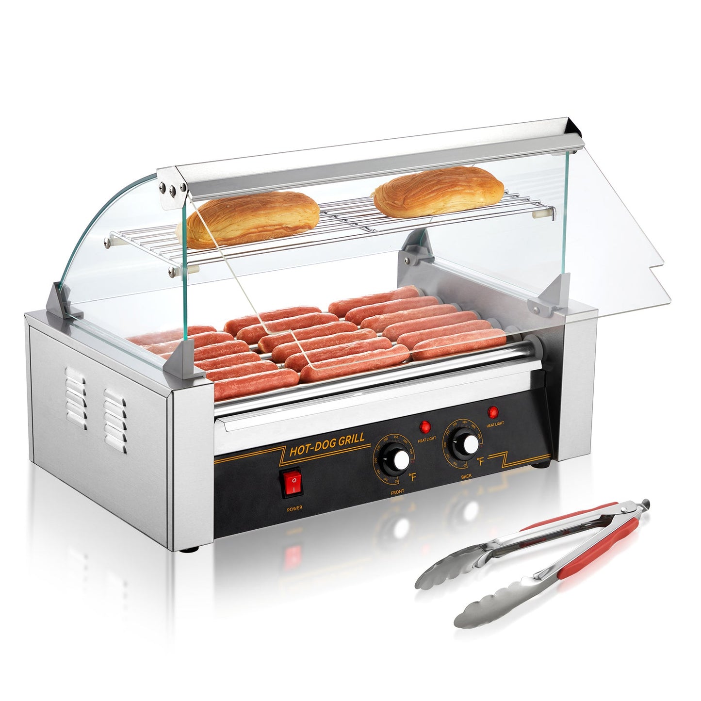 Hot Dog Roller with 7 Rollers and 18 Hot Dogs Capacity