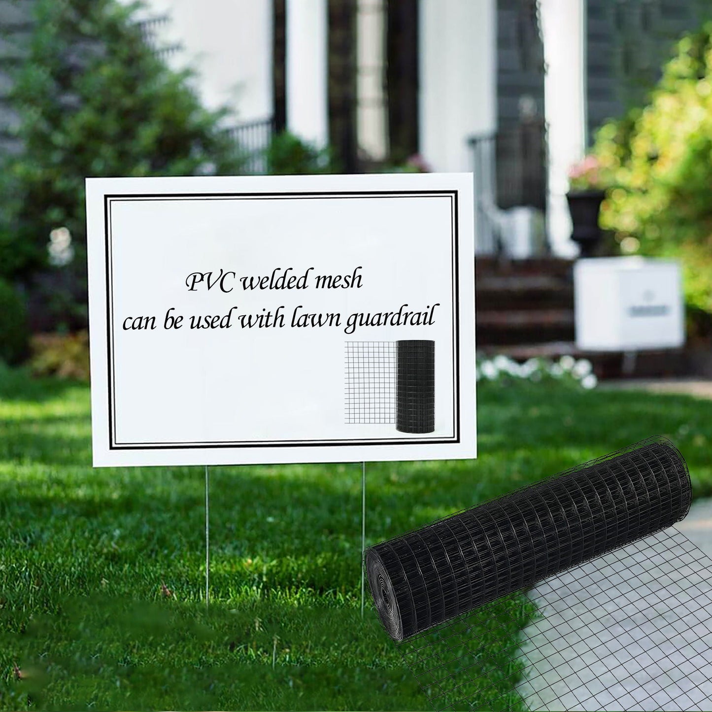 Vinyl Coated Hardware Cloth, Welded Wire Fence For Poultry And Home Improvement - Black
