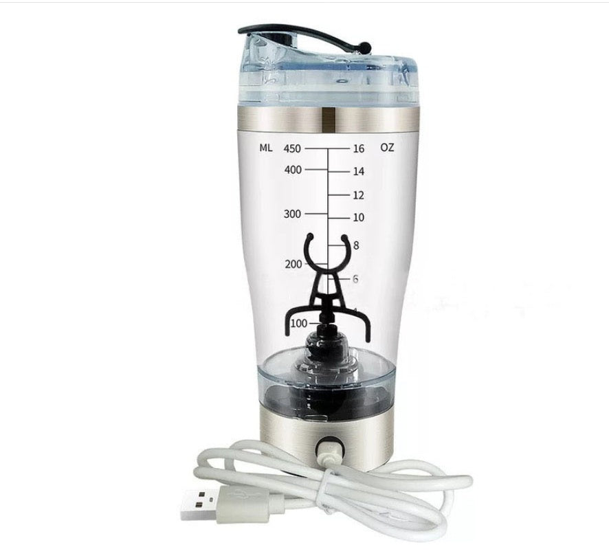 Portable Electric Protein Shaker Bottle | USB Rechargeable Mixer for Shakes, Smoothies & Coffee | BPA-Free Fitness Blender Cup