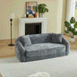 87-Inch Curved Convertible Sofa Recliner