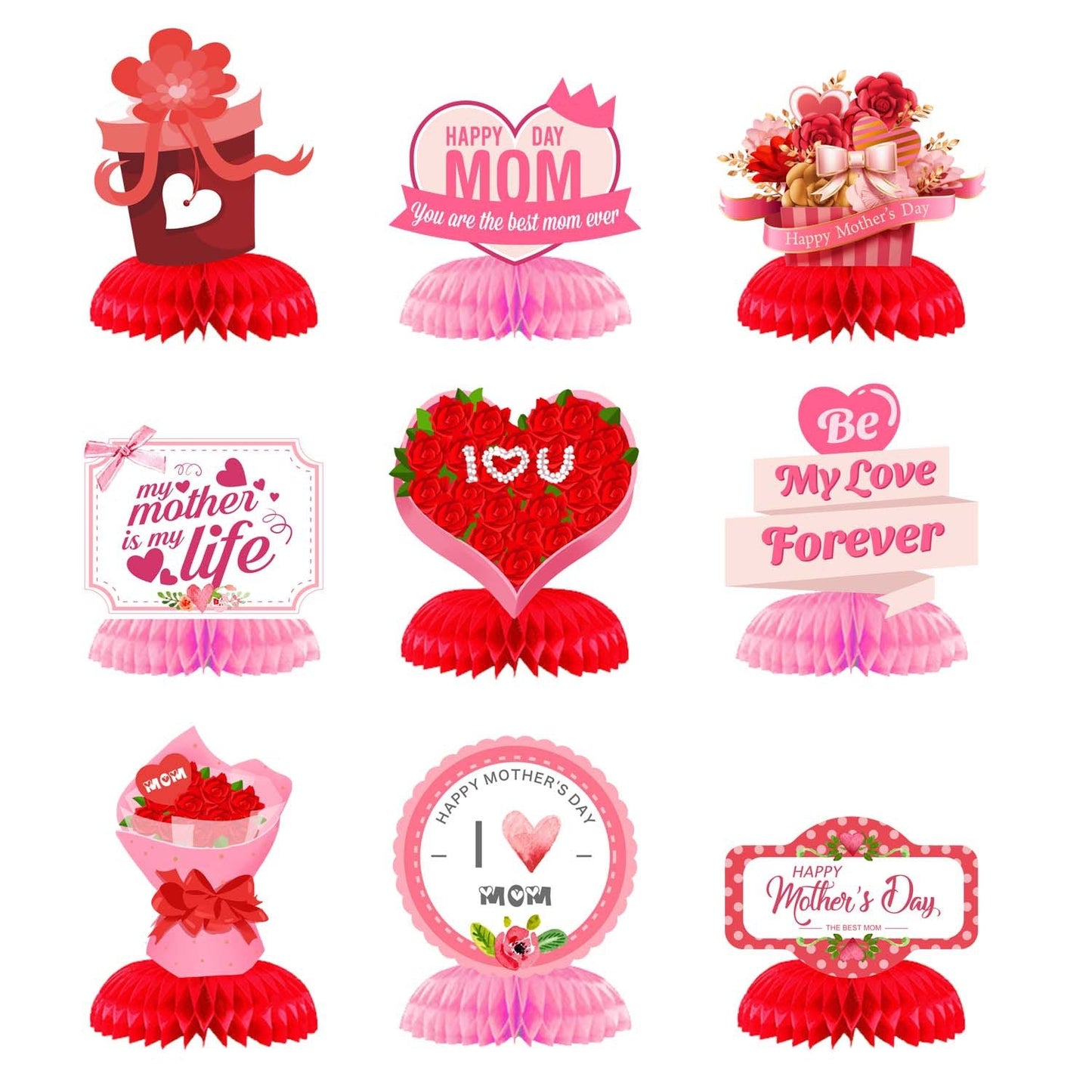 Honeycomb Base Love Bear Ornament