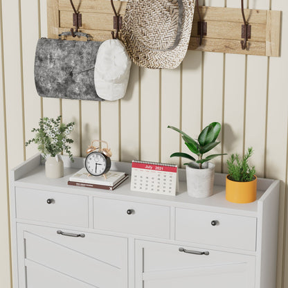 Shoe Cabinet With Flip Drawers