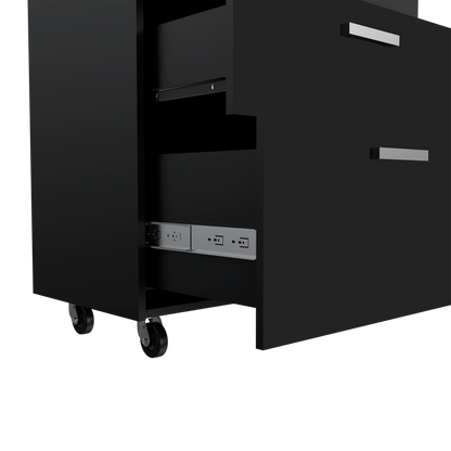 MultisStorage Cabinet 35" H, Three Drawers, Four Wheels