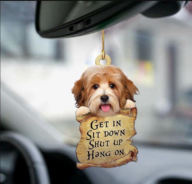 Car Pendant Sleeping Dog Angel Home Decor Acrylic Showcase Hanging Ornaments For Doors