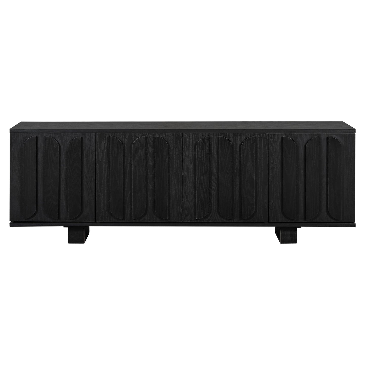 Vibe Haus 63'' Farmhouse TV Stand for TVs up to 75 Inches