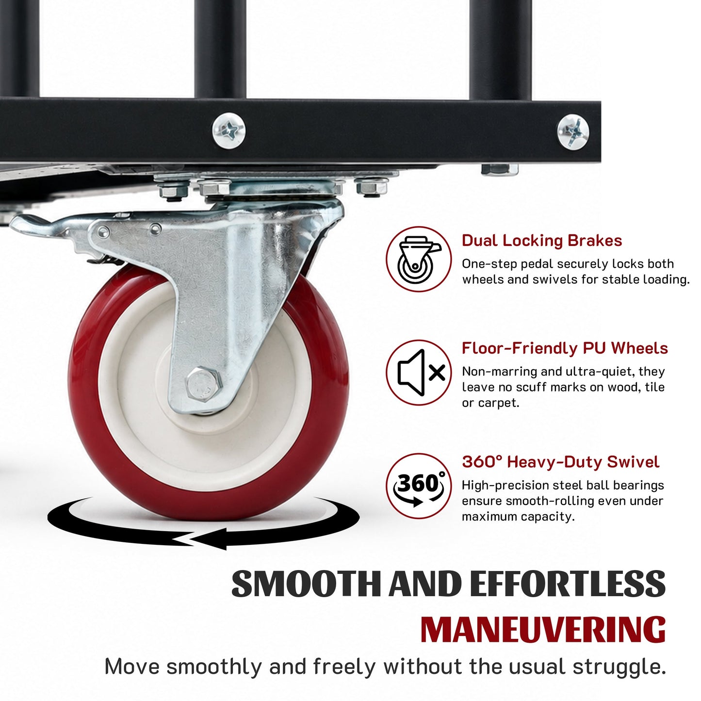 1000LBS Heavy Duty 2-in-1 Table Dolly