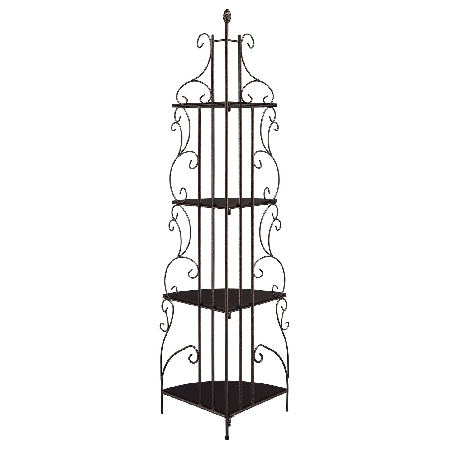 4 Shelf Corner Bookcase - Cappuccino