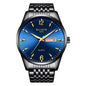 Luminous Waterproof Leather-Strap Quartz Watch For Men