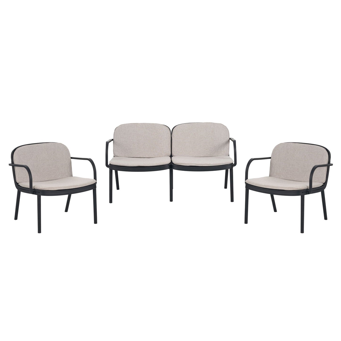 Luna Outdoor Patio 3 Pieces Chat Set