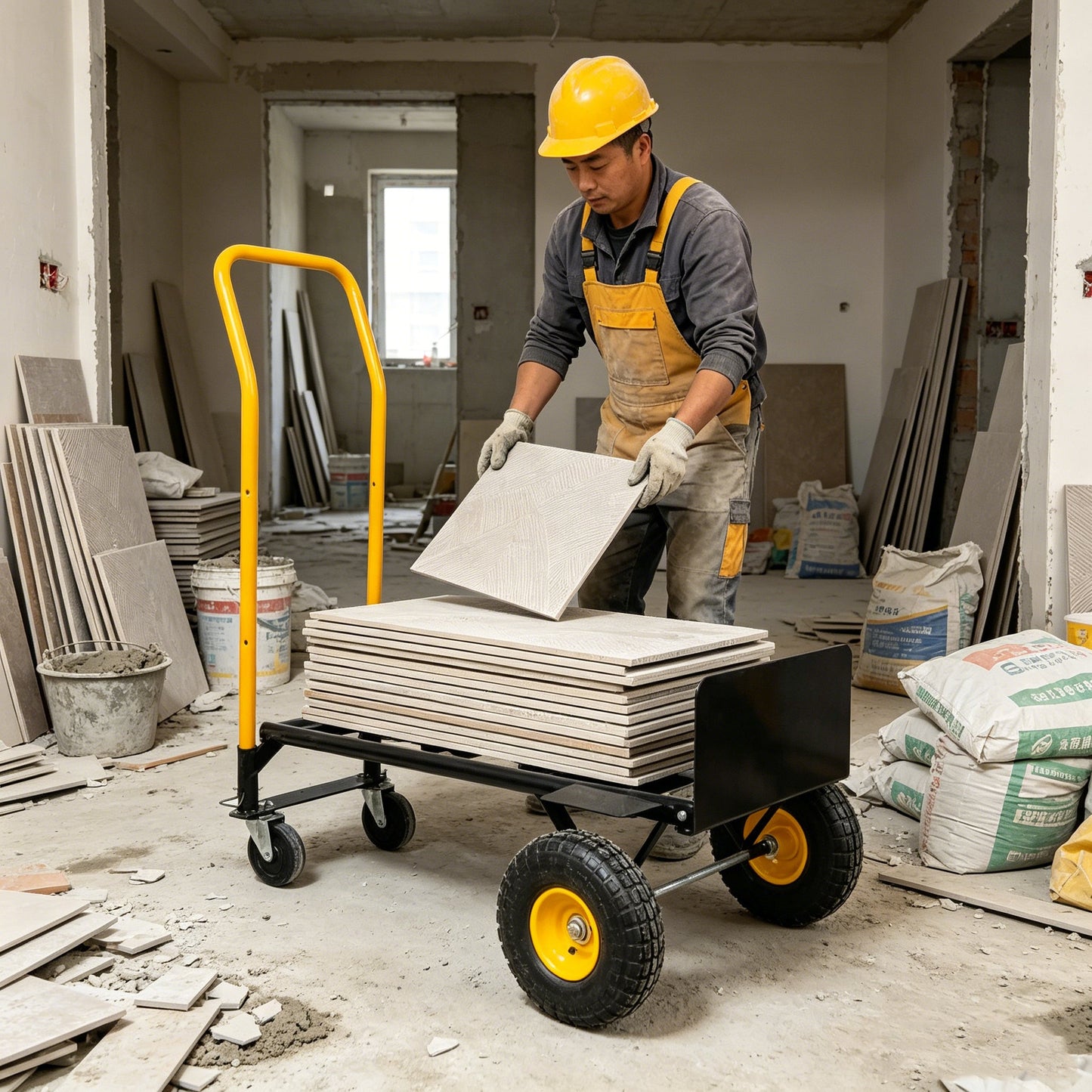 HT1006BK-YL Hand Truck Dual Purpose Cart