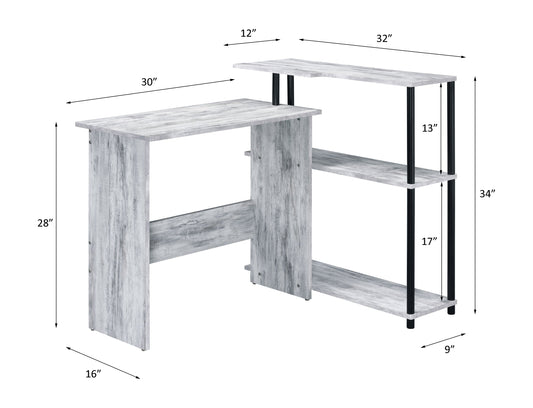 Levi Antique L-Shaped Writing Desk