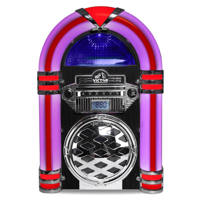 Victor Broadway II Desktop LED CD Jukebox Black - Refurbished