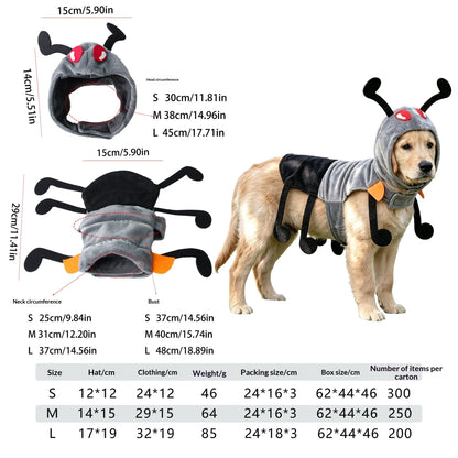 Pet Costume Cat Transformation Funny Holiday Dress-Up Outfit