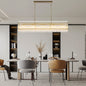 Modern Rectangular Crystal Glass 10-Light Chandelier