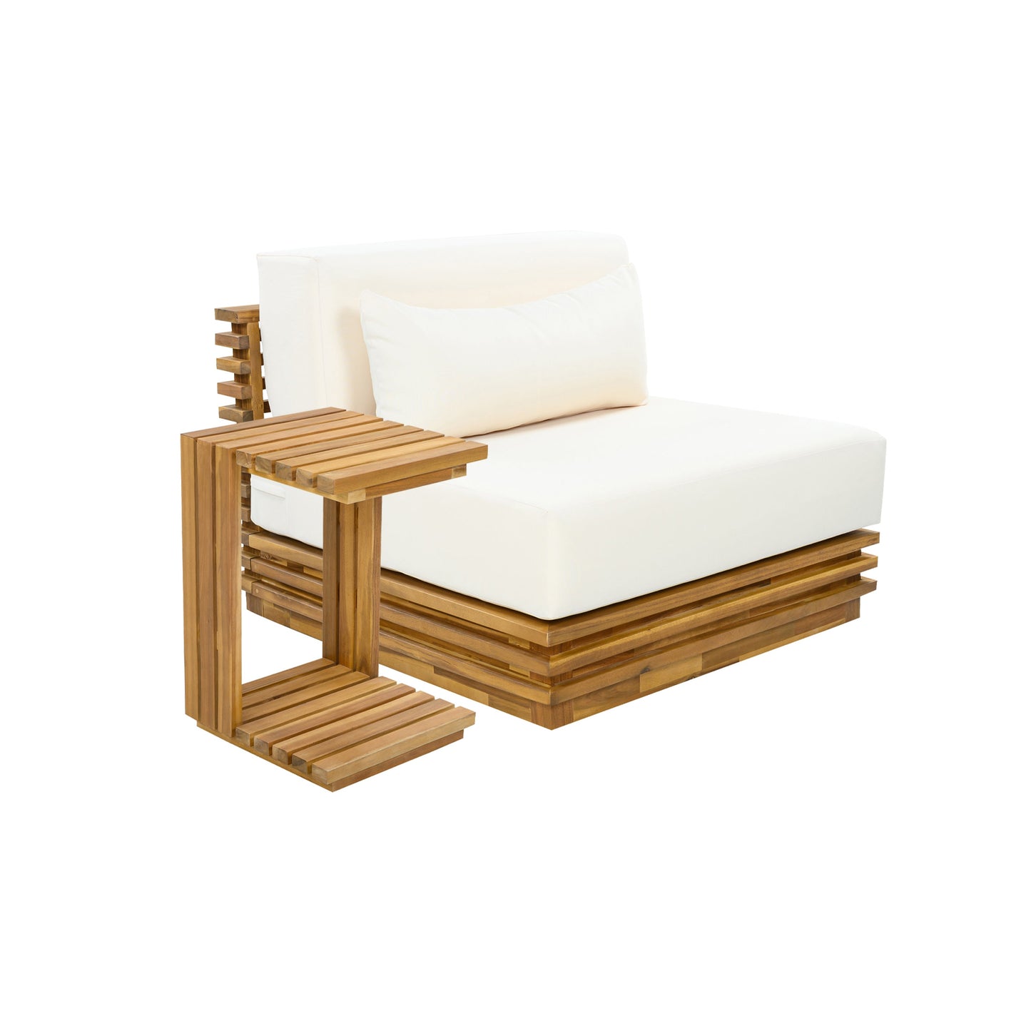 Oversized Outdoor 2-Piece Chat Set with Club Chair and Side Table