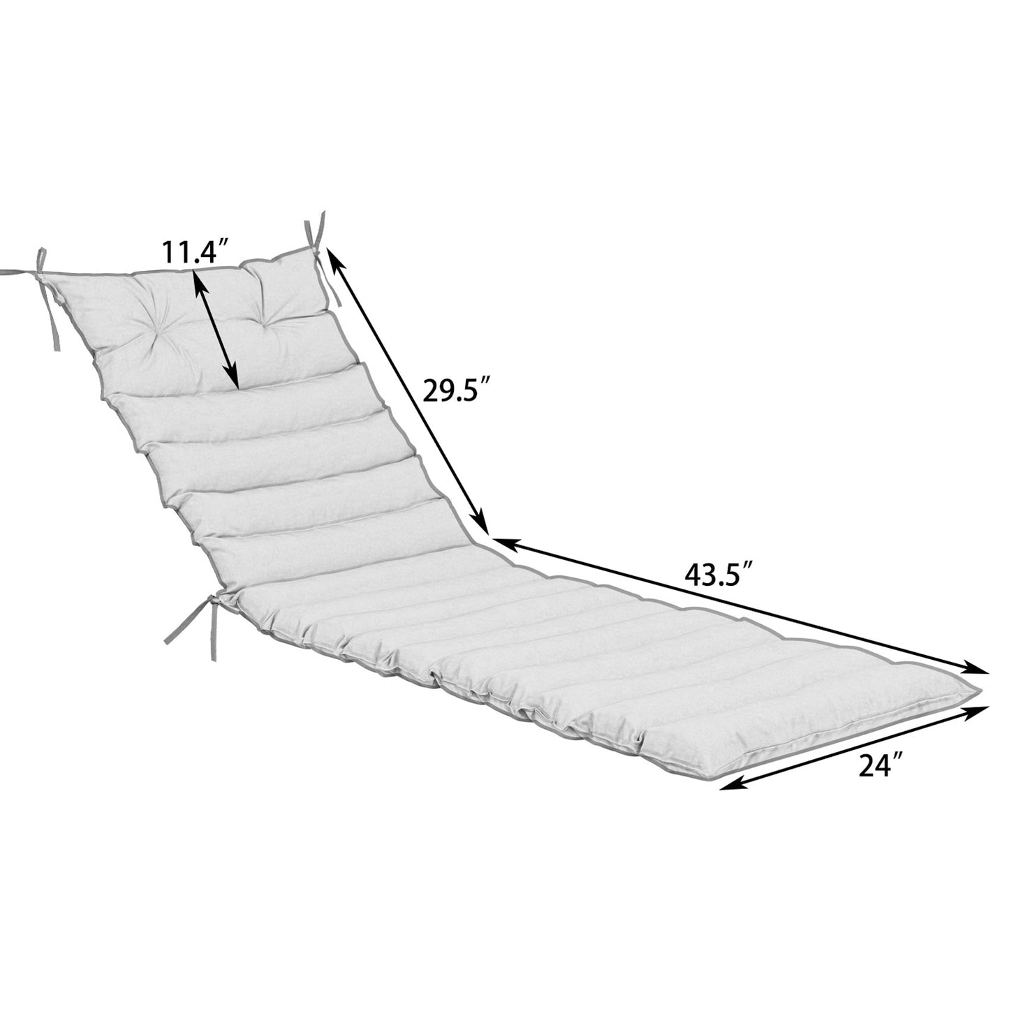 Outdoor Lounge Chair Cushion Replacement Set - 2PCS - Khaki