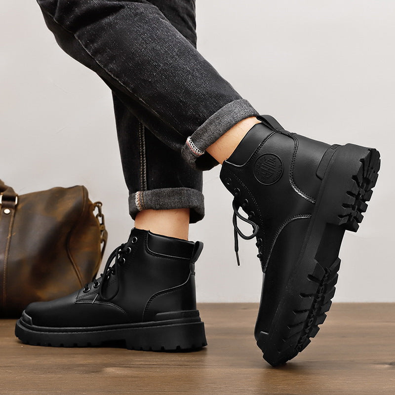 Mens Versatile High-top Thick-soled Work Boots