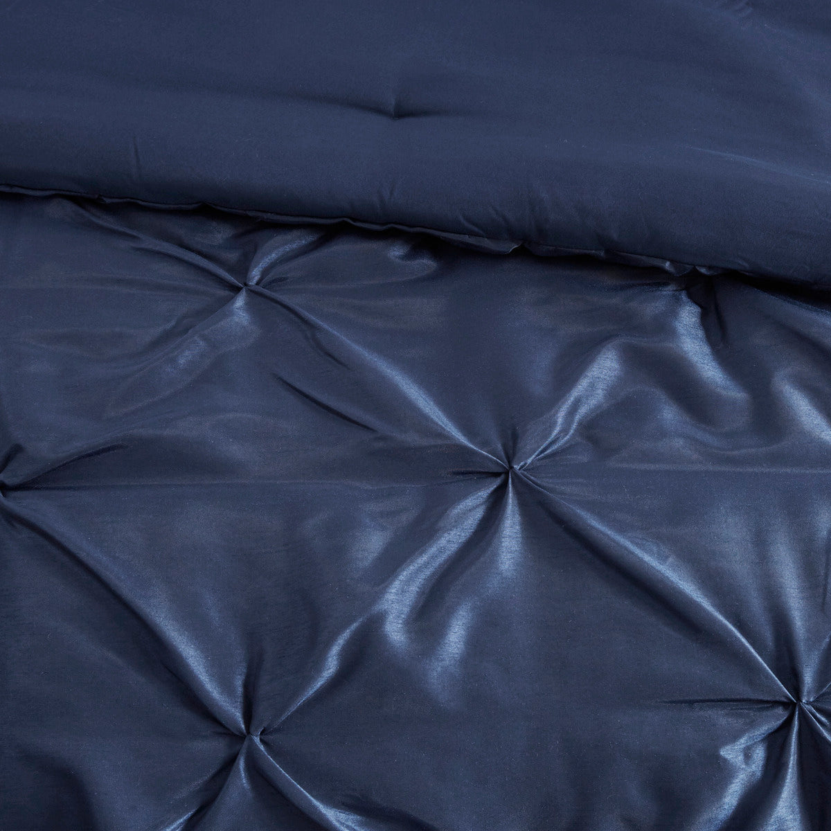 7 Piece Tufted Comforter Set Navy Queen