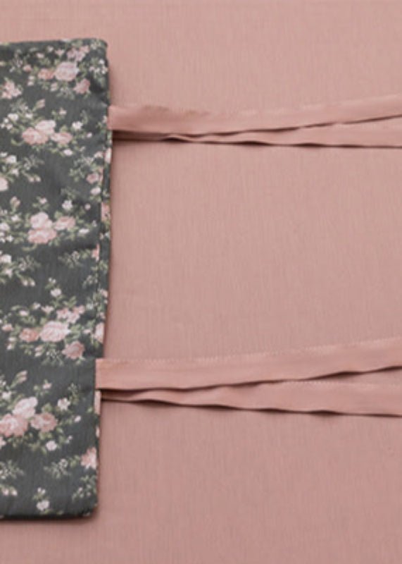 Celia Cottage Ribbon Bow Tie Floral Bedding Set / Pink