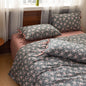 Celia Cottage Ribbon Bow Tie Floral Bedding Set / Purple