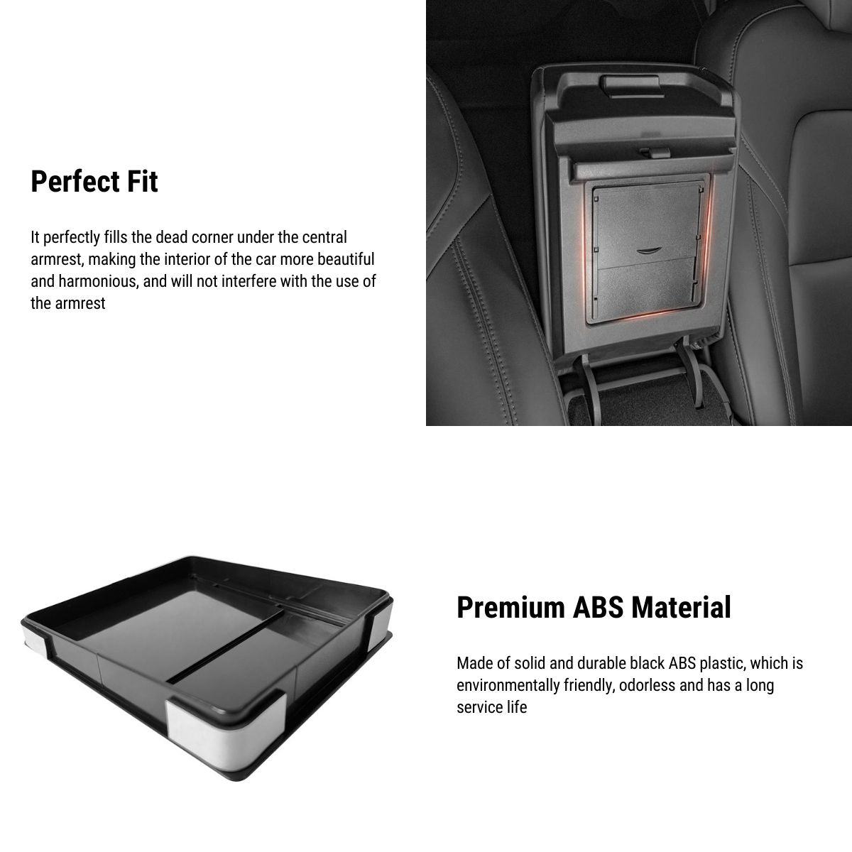 Hidden Center Console Organizer For Tesla Model 3 / Y
