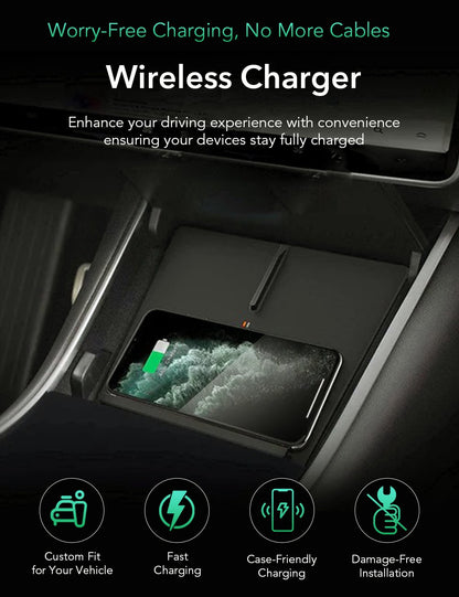 Center Console Wireless Charger for Tesla Model 3