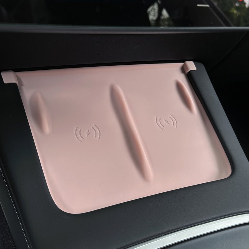 Silicone Wireless Charging Pad for Model 3/Y | Anti-Slip | 4 Colors | Waterproof