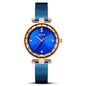 Stylish Cut-mirror Imported Movement Quartz Womens Watch With A Steel Band And Diamond Accents