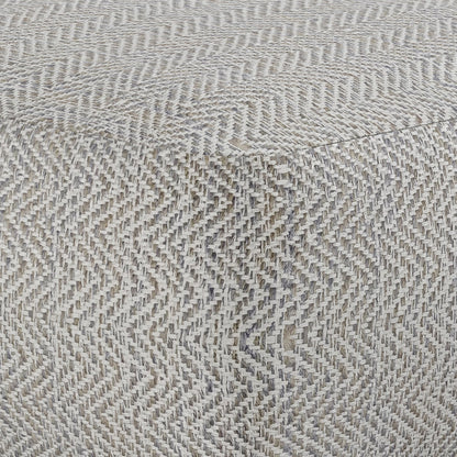Nate Square Pouf Patterned Grey Melange
