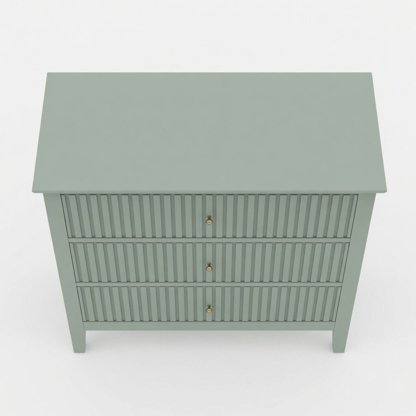 Fluted 3 Drawer Nightstand With Soft Close Slides