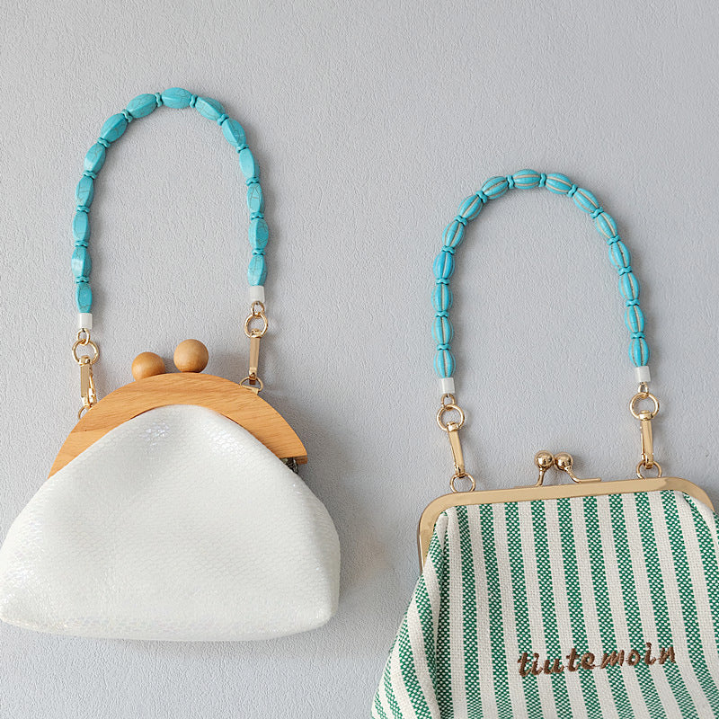 Vintage Turquoise Bag Chain Resin Chain