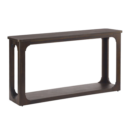 Console Table With Open Arch Cutouts For Living Room Hallway - Espresso